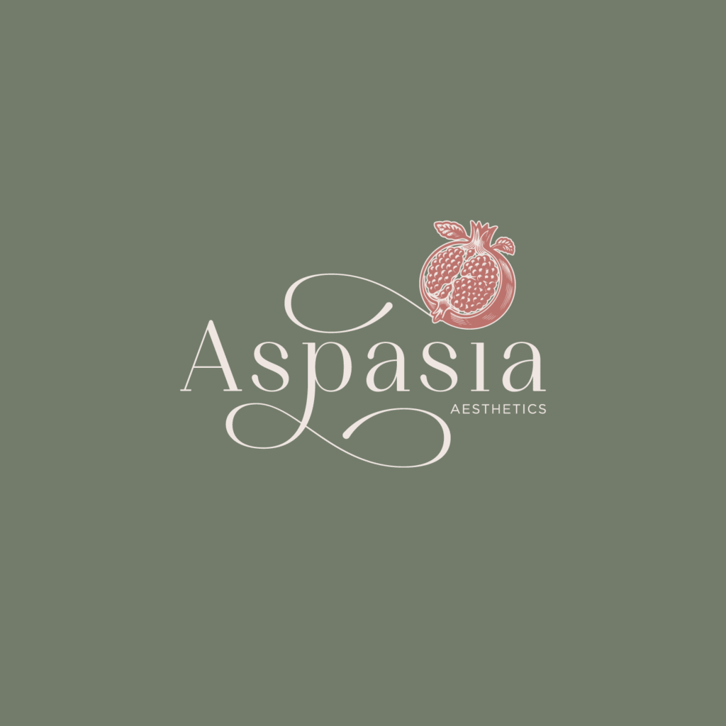 Aspasia Primary Logo on Green