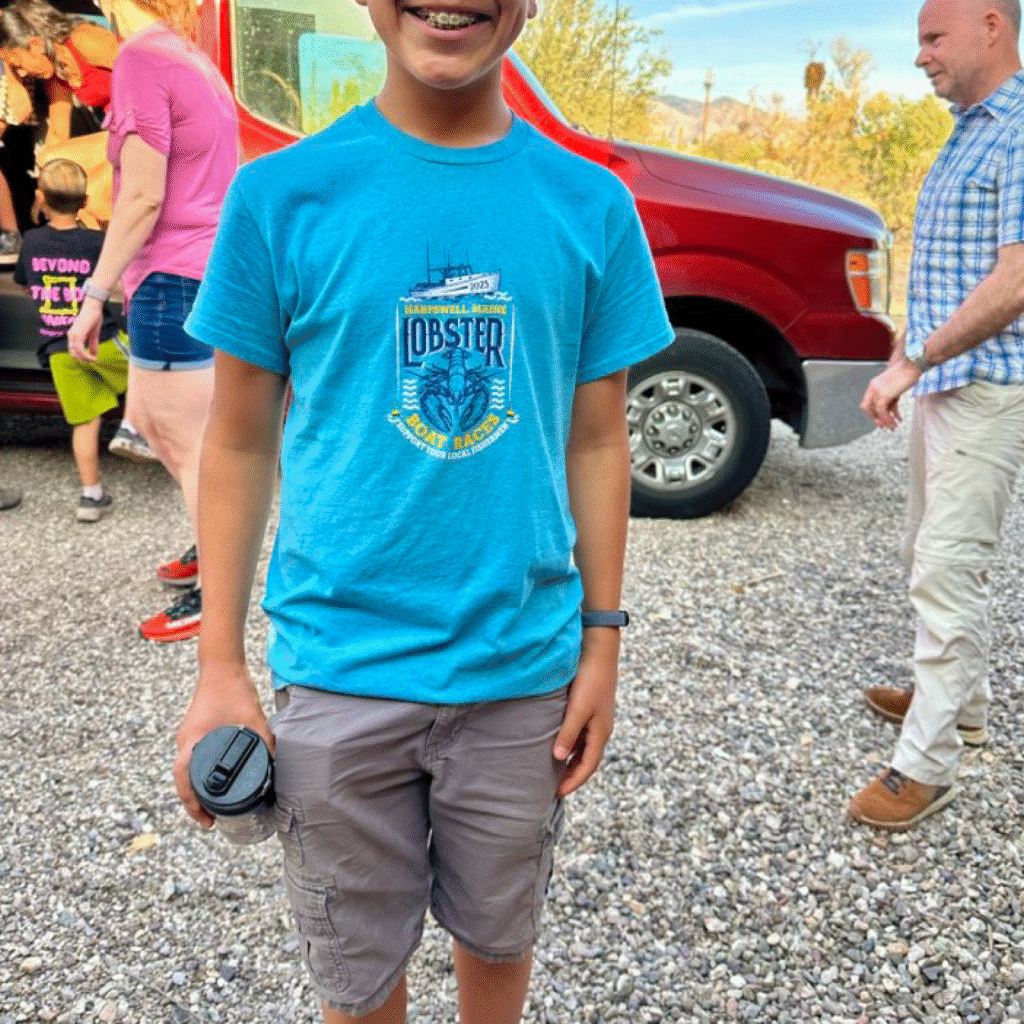HLBR merch on kid