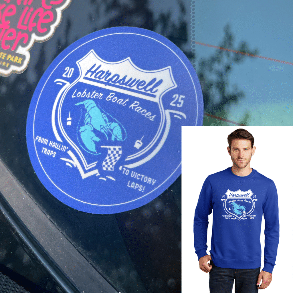 HLBR 2025 Design on sticker and sweatshirt